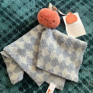 Cloud Island Gray and Orange Security Blanket